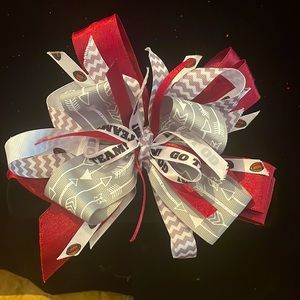 Maroon and Grey Team Spirit Bow